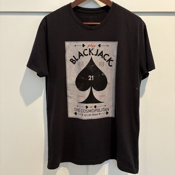 Cosmopolitan Las Vegas Blackjack Shirt Mens Medium Casino Graphic Tee T-Shirt - Picture 1 of 11